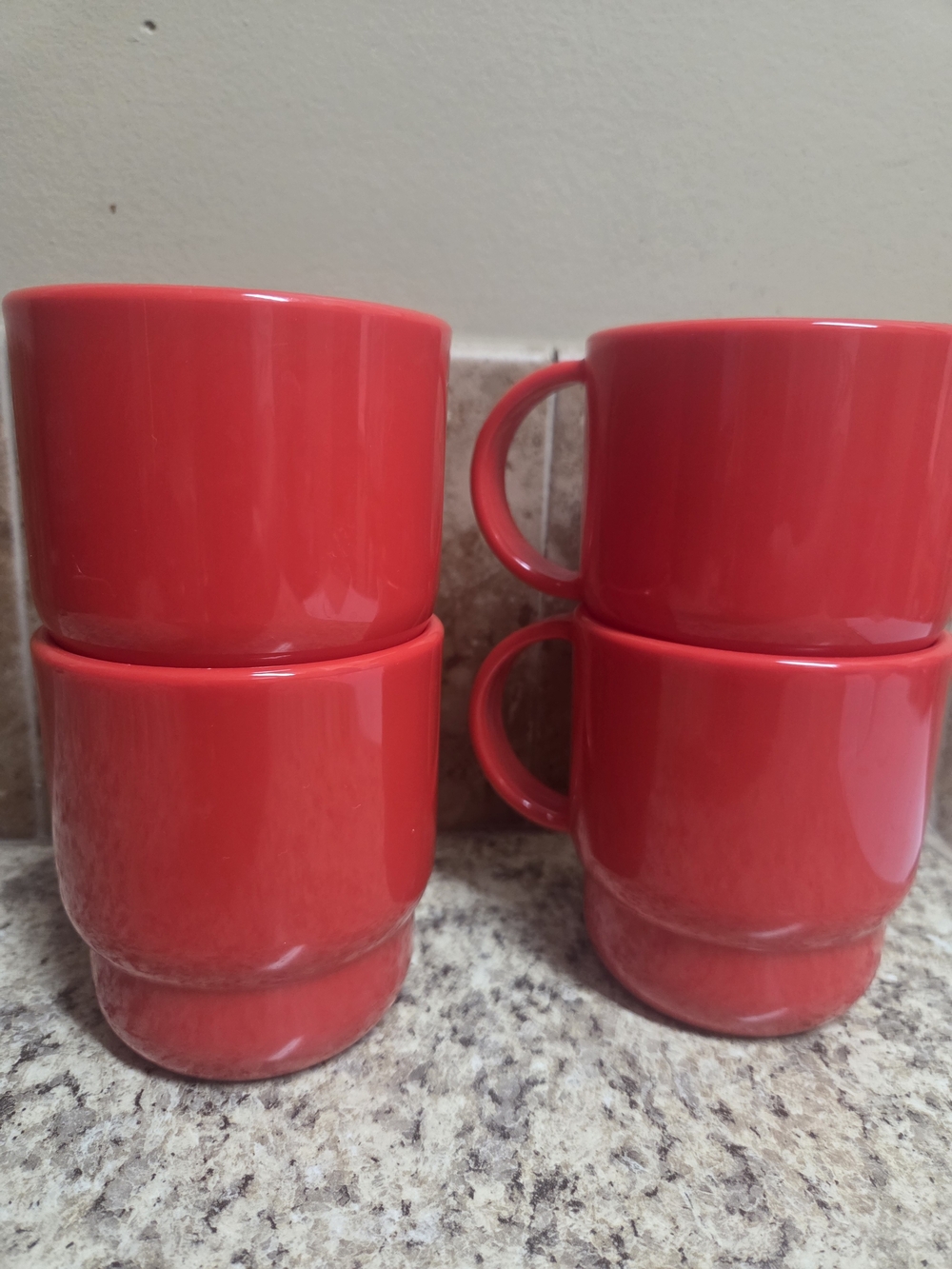 Set Of 4 TUPPERWARE Stackable COFFEE Cups/Mugs NEW!!